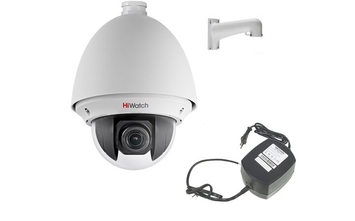 фото - HiWatch Комплект 'Камера HiWatch DS-T255 + блок питания HKKD-13002 + настенный кронштейн DS-1602ZJ'