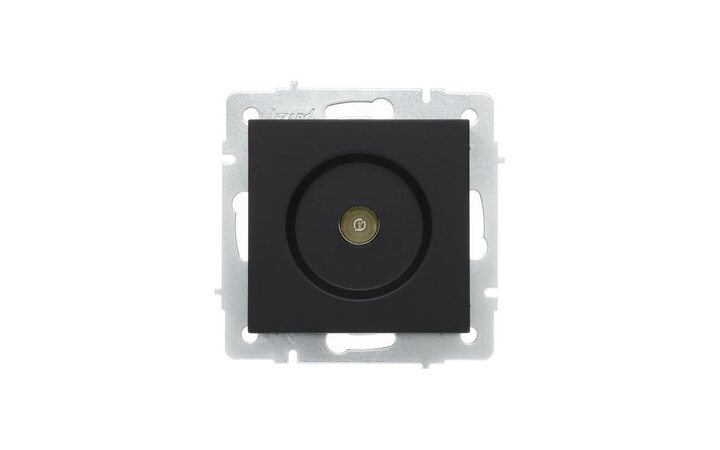 фото - Розетка телевизионная оконечная TV 1-м СП Vesna механизм черн. бархат LEZARD 742-4288-130