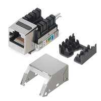 Модуль Keystone Jack RJ-45(8P8C), FTP, CAT 5e, тип 90 градусов REXANT PRO (02-0072)