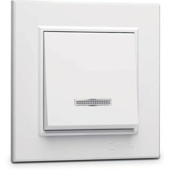 фото - Выключатель 1-кл. СП Karea 10А IP20 с подсветкой бел. Makel 56001021