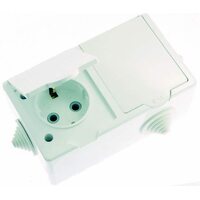 Розетка 2-м ОП РА16-759 16А IP44 с заземл. ПГ бел. Кунцево 5907
