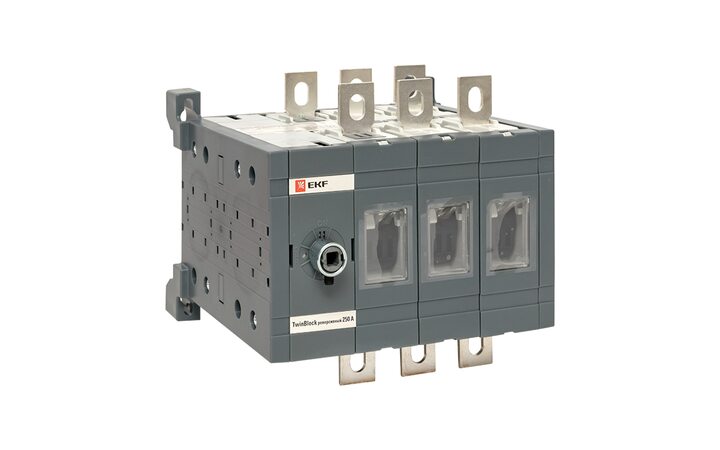 фото - Рубильник 3п 250А реверсивный без рукоятки управления TwinBlock EKF tb-s-250-3p-rev