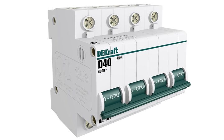 фото - Выключатель автоматический модульный 4п C 32А 4.5кА ВА-101 SchE 11093DEK