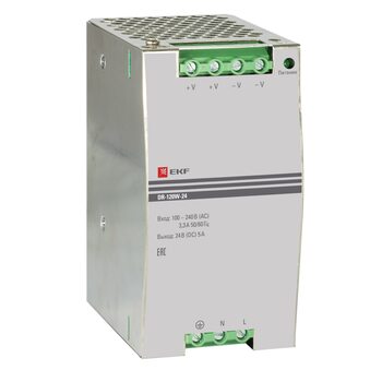 фото - Блок питания 24В DR-120W-24 EKF dr-120w-24