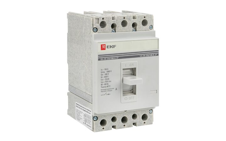 фото - Выключатель автоматический 3п 250/100А 35кА ВА-99 PROxima EKF mccb99-250-100