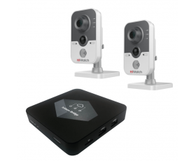 Комплект видеонаблюдения Ivideon Bridge + 2 IP-камеры Hiwatch DS-I114W