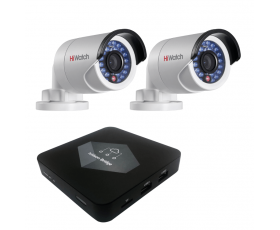 Комплект видеонаблюдения Ivideon Bridge + 2 IP-камеры Hiwatch DS-I120