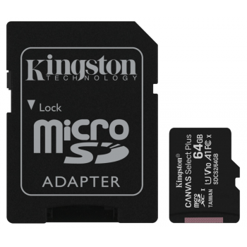фото - Карта памяти MicroSDXC 64Gb Class10 Kingston SDCS2/64GB Canvas Select Plus + adapter