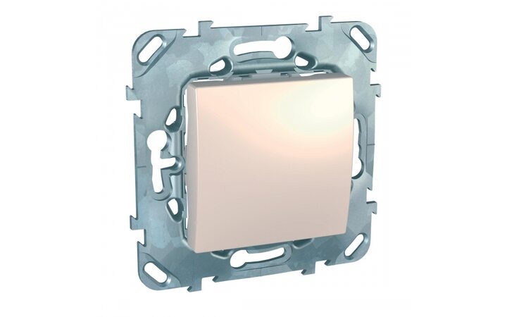 фото - Schneider Electric SE Unica Беж Выключатель 1-клавишный кнопочный (MGU5.206.25ZD)