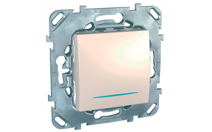 фото - Schneider Electric SE Unica Беж Переключатель 1-клавишный (сх.6) с подсветкой (MGU5.203.25NZD)