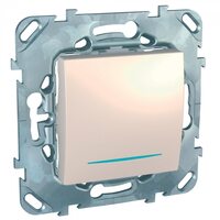 Schneider Electric SE Unica Беж Переключатель перекрестный 1-клавишный (сх.7) с подсветкой (MGU5.205.25NZD)
