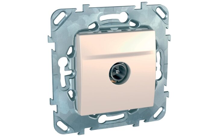 фото - Schneider Electric SE Unica Беж Розетка TV проходная (MGU5.463.25ZD)