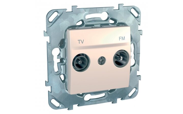 фото - Schneider Electric SE Unica Беж Розетка TV-FM оконечная (MGU5.452.25ZD)