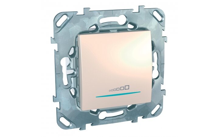 фото - Schneider Electric SE Unica Беж Светорегулятор нажимной 20-350W универсальный (MGU5.515.25ZD)