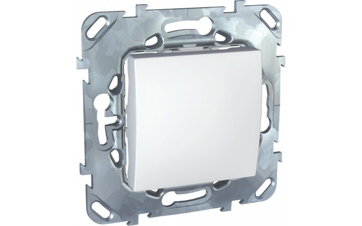 фото - Schneider Electric SE Unica Бел Выключатель 1-клавишный кнопочный (MGU5.206.18ZD)