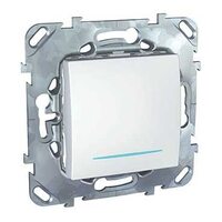 Schneider Electric SE Unica Бел Выключатель 1-клавишный с подсветкой(сх.1) (MGU5.201.18NZD)