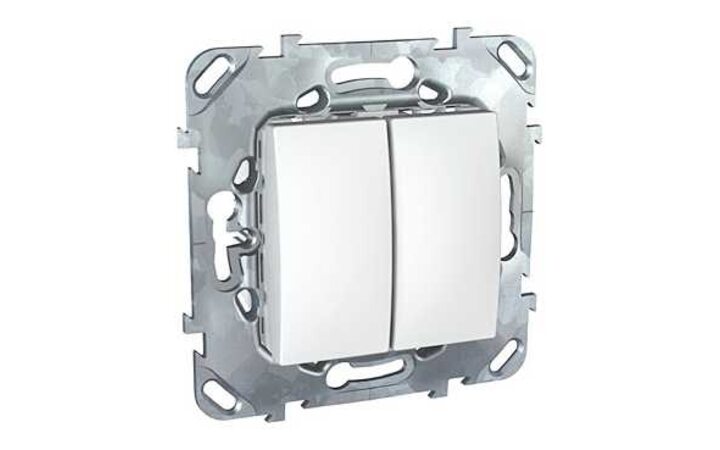 фото - Schneider Electric SE Unica Бел Выключатель 2-клавишный (сх.5) (MGU5.211.18ZD)