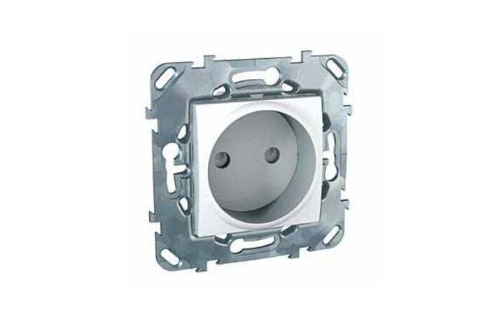фото - Schneider Electric SE Unica Бел Розетка 1-ая б/з с защитными шторками винт. зажим (MGU5.033.18ZD)