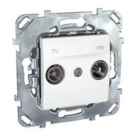 Schneider Electric SE Unica Бел Розетка TV-FM проходная (MGU5.453.18ZD)