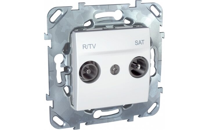 фото - Schneider Electric SE Unica Бел Розетка TV-SAT оконечная (MGU5.455.18ZD)