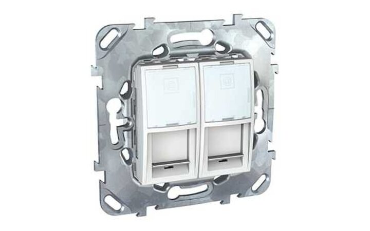 фото - Schneider Electric SE Unica Бел Розетка комп(RJ45) 2-ая кат 5е с полем для надписи (MGU5.2020.18ZD)