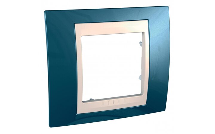 фото - Schneider Electric SE Unica Хамелеон Голубой лед/Беж Рамка 1-ая (MGU6.002.554)