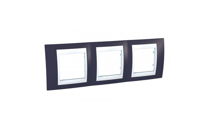 фото - Schneider Electric SE Unica Хамелеон Гранат/Бел Рамка 3-ая гориз (MGU6.006.872)