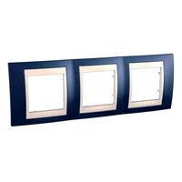 Schneider Electric SE Unica Хамелеон Индиго/Беж Рамка 3-ая гориз (MGU6.006.542)