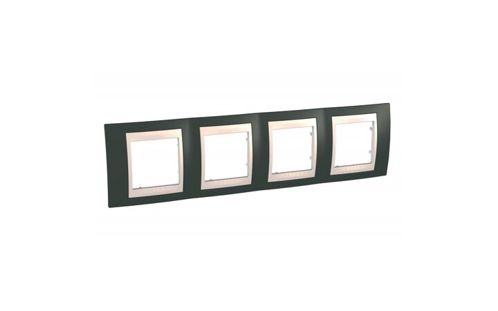 фото - Schneider Electric SE Unica Хамелеон Какао/Беж Рамка 4-ая гориз (MGU6.008.571)