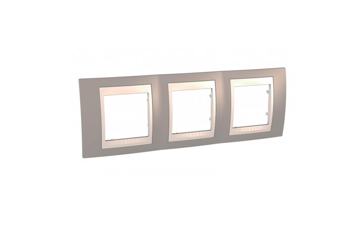 фото - Schneider Electric SE Unica Хамелеон Коричневый/Беж Рамка 3-ая гориз (MGU6.006.574)