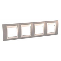 Schneider Electric SE Unica Хамелеон Коричневый/Беж Рамка 4-ая гориз (MGU6.008.574)