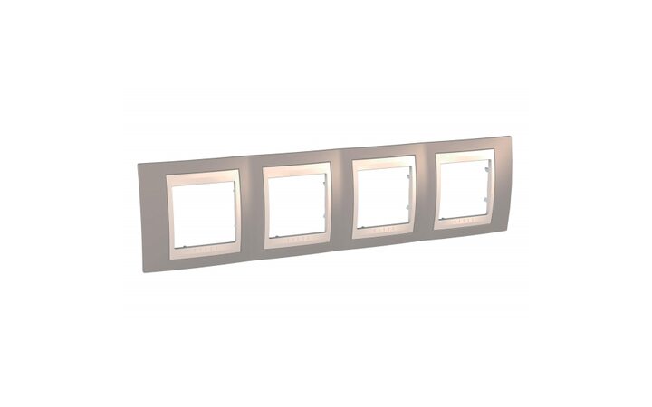 фото - Schneider Electric SE Unica Хамелеон Коричневый/Беж Рамка 4-ая гориз (MGU6.008.574)