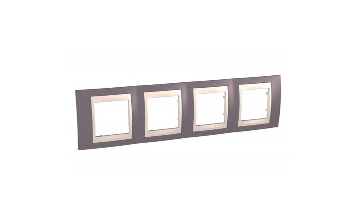 фото - Schneider Electric SE Unica Хамелеон Лиловый/Беж Рамка 4-ая гориз (MGU6.008.576)