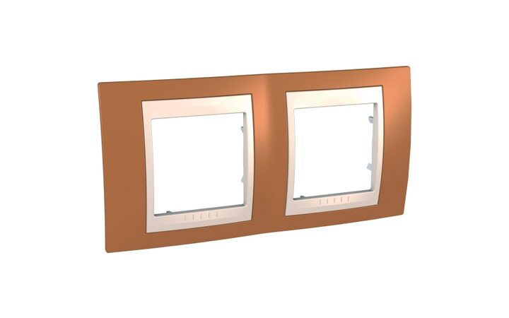 фото - Schneider Electric SE Unica Хамелеон Оранжевый/Беж Рамка 2-ая гориз (MGU6.004.569)