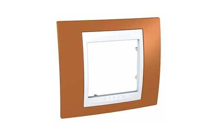 фото - Schneider Electric SE Unica Хамелеон Оранжевый/Бел Рамка 1-ая (MGU6.002.869)