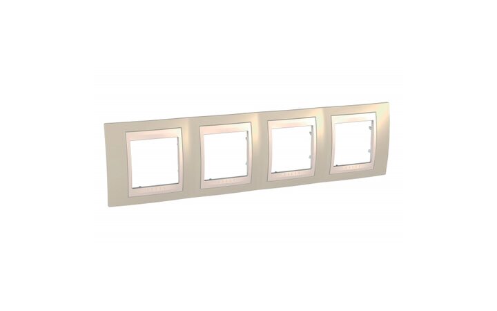 фото - Schneider Electric SE Unica Хамелеон Песчаный/Беж Рамка 4-ая гориз (MGU6.008.567)