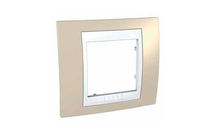 фото - Schneider Electric SE Unica Хамелеон Песчаный/Бел Рамка 1-ая (MGU6.002.867)