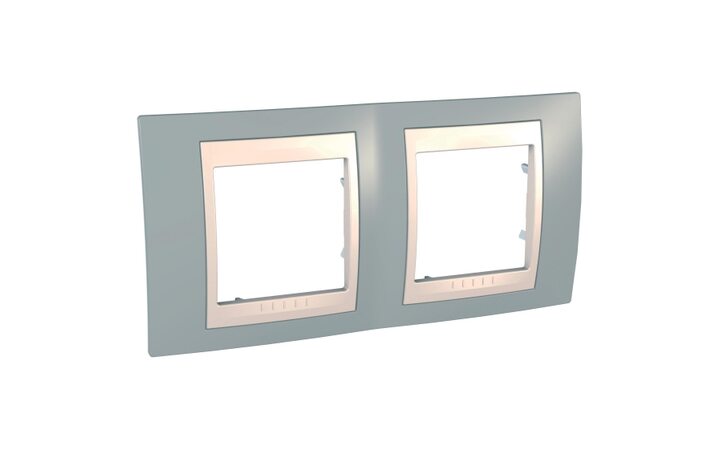 фото - Schneider Electric SE Unica Хамелеон Серый/Беж Рамка 2-ая гориз (MGU6.004.565)