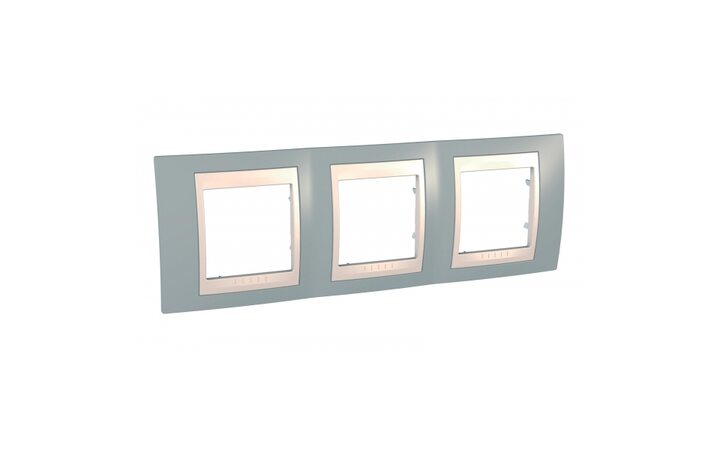 фото - Schneider Electric SE Unica Хамелеон Серый/Беж Рамка 3-ая гориз (MGU6.006.565)