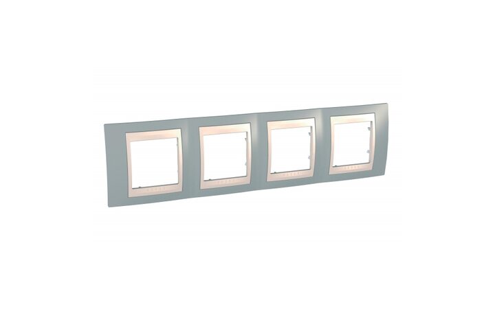 фото - Schneider Electric SE Unica Хамелеон Серый/Беж Рамка 4-ая гориз (MGU6.008.565)