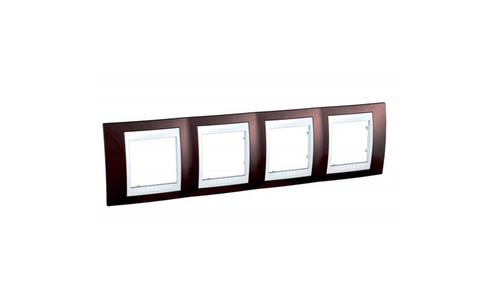 фото - Schneider Electric SE Unica Хамелеон Терракотовый/Бел Рамка 4-ая гориз (MGU6.008.851)