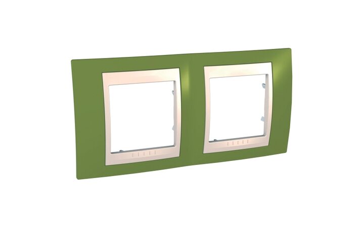 фото - Schneider Electric SE Unica Хамелеон Фисташковый/Беж Рамка 2-ая гориз (MGU6.004.566)