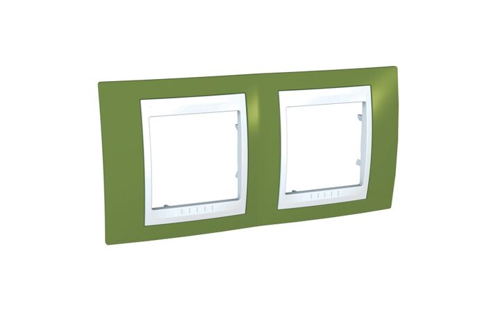 фото - Schneider Electric SE Unica Хамелеон Фисташковый/Бел Рамка 2-ая гориз (MGU6.004.866)