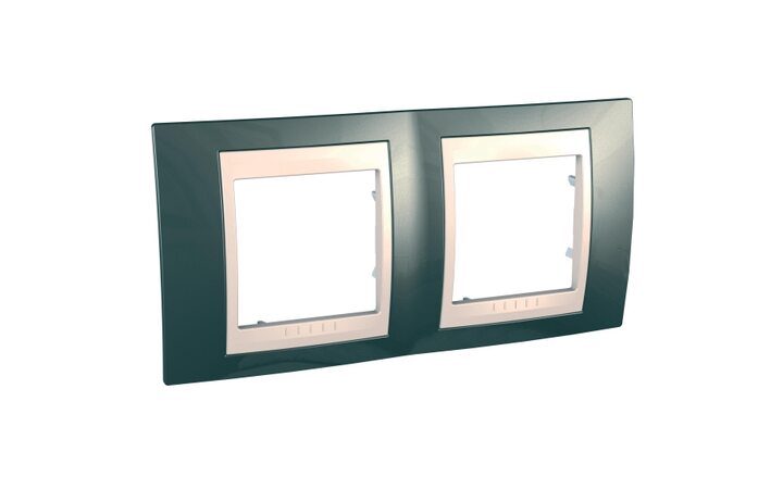 фото - Schneider Electric SE Unica Хамелеон Шампань/Беж Рамка 2-ая гориз (MGU6.004.524)