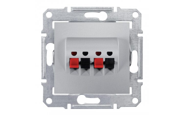 фото - Schneider Electric SE Sedna Алюминий Аудиорозетка 2-я (SE SDN5400160)