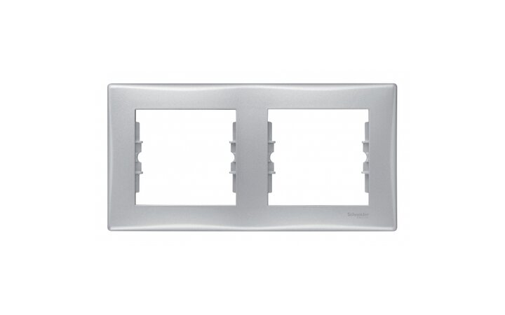 фото - Schneider Electric SE Sedna Алюминий Рамка 2-я горизонтальная (SE SDN5800360)