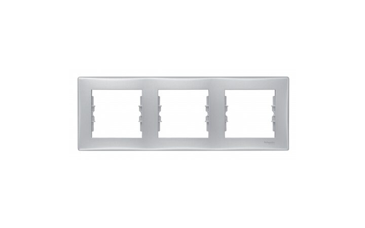 фото - Schneider Electric SE Sedna Алюминий Рамка 3-я горизонтальная (SE SDN5800560)