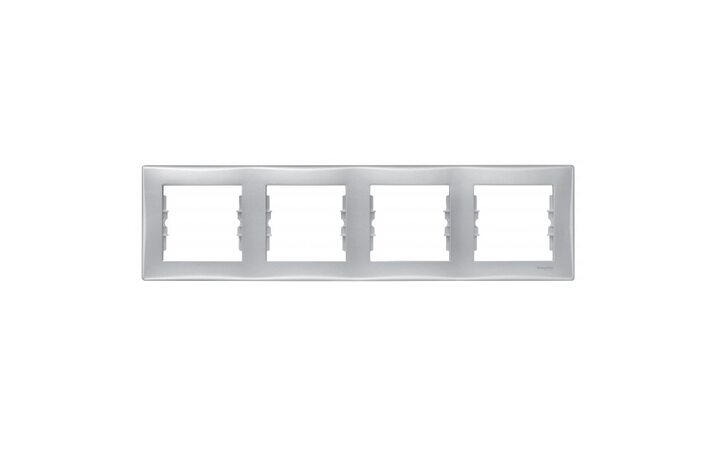 фото - Schneider Electric SE Sedna Алюминий Рамка 4-я горизонтальная (SE SDN5800760)