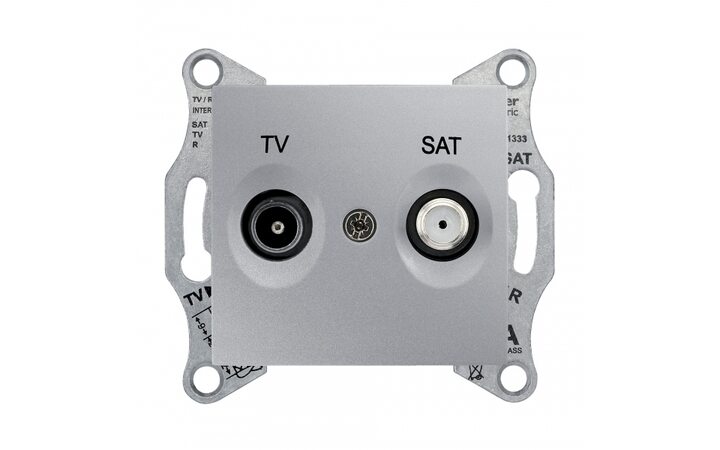 фото - Schneider Electric SE Sedna Алюминий Розетка TV/SAT оконечная 1dB (SE SDN3401660)
