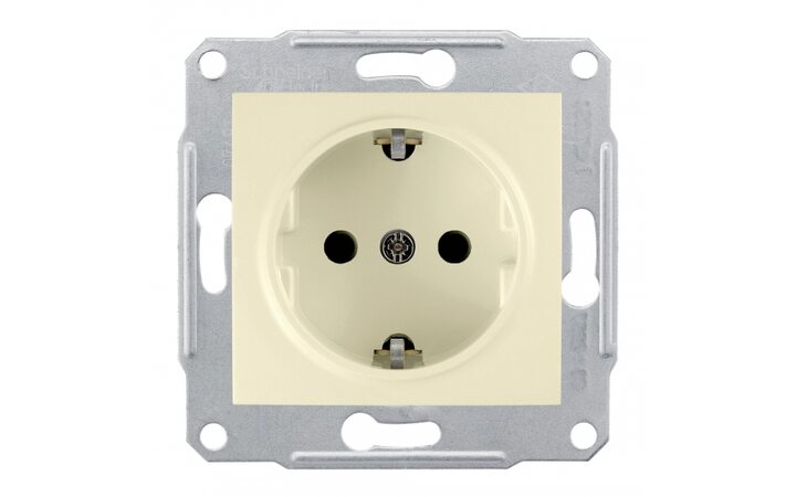 фото - Schneider Electric SE Sedna Беж Розетка 1-я с/з (SE SDN3000547)